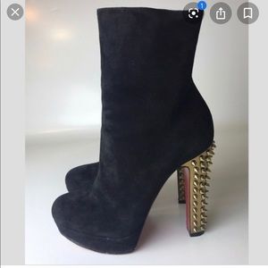 Christian Louboutin suede spiked boots size 39.5